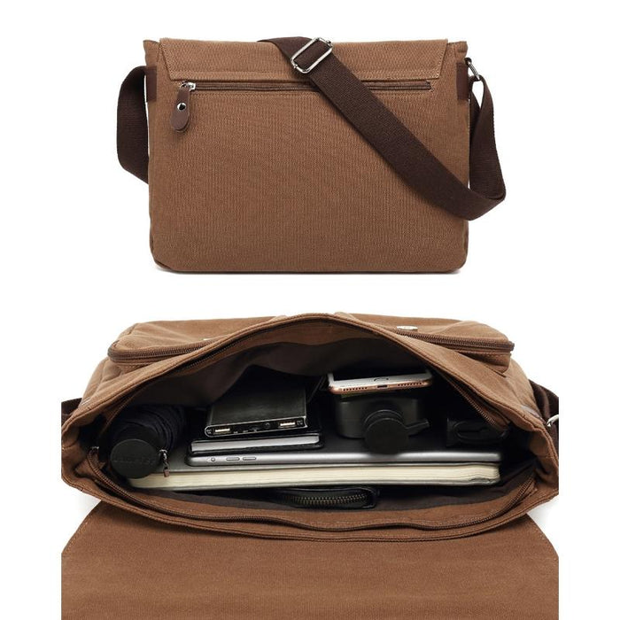 Men Canvas Crossbody Messenger Bag