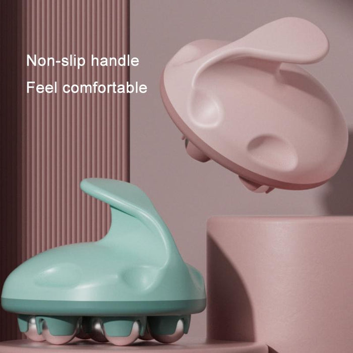 Orange Abdominal Ball Meridian Massager Calf Muscle Relaxation Steel Ball Opp