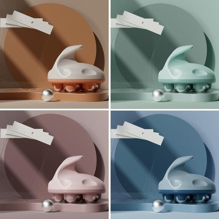 Blue Steel Ball Abdominal Massager For Calf Muscle Relaxation Meridian Massage Tool