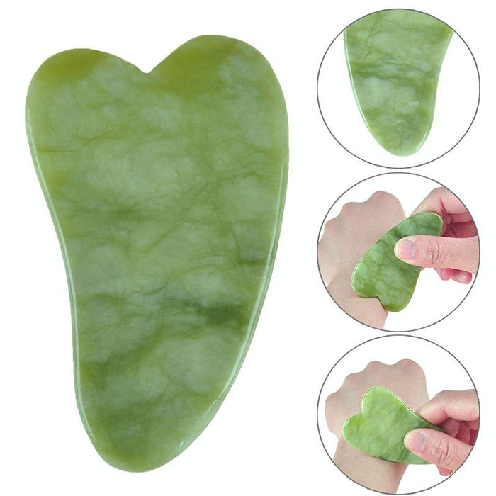7-Piece Facial Tendon Stick & Scraping Board Set For Meridian Acupuncture Green