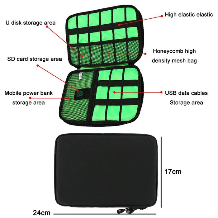 Multifunctional Portable Mobile Phone Digital Accessories U Disk Storage Bag
