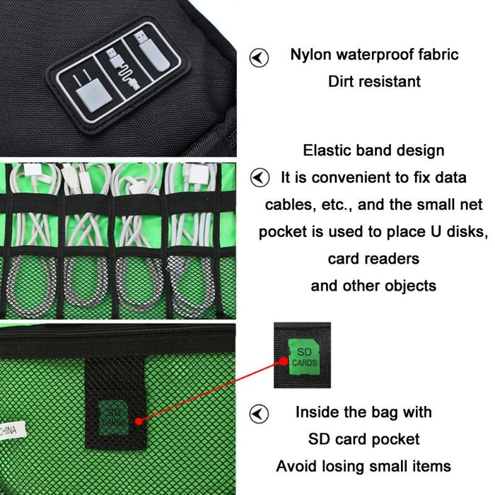 Multifunctional Portable Mobile Phone Digital Accessories U Disk Storage Bag