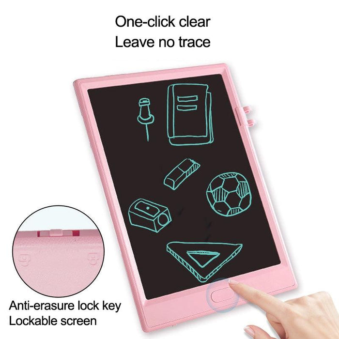 10 Inch Lcd Writing Board For Kids Black Colourful