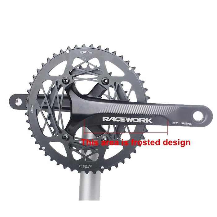 22-Speed Aluminum Road Bike Crankset 50-34T No Bb