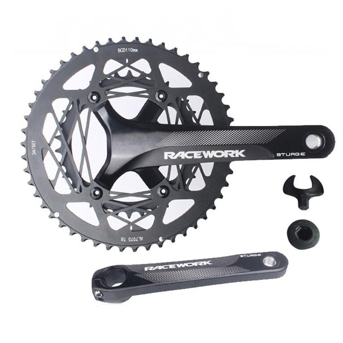 22-Speed Aluminum Alloy Road Bike Crankset 53-39T No Bb