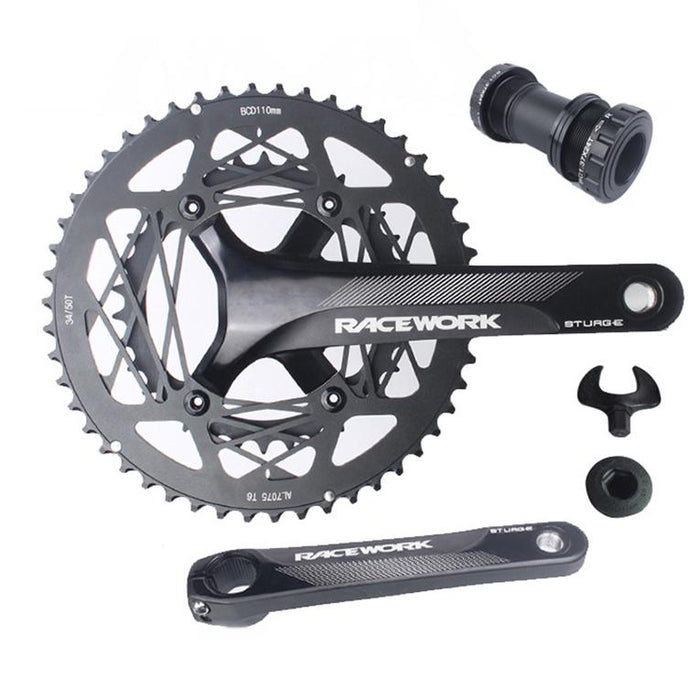 22-Speed Aluminum Alloy Road Bike Crankset 53-39T With Bb