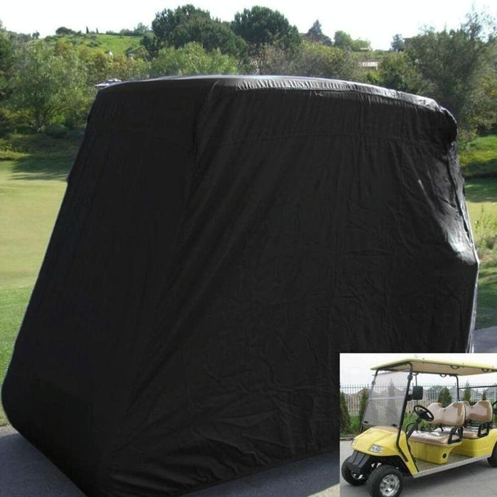 210D Oxford Cloth Golf Cart Scooter Kart Dust Cover - Size 242 X 122 X 168 Cm Black