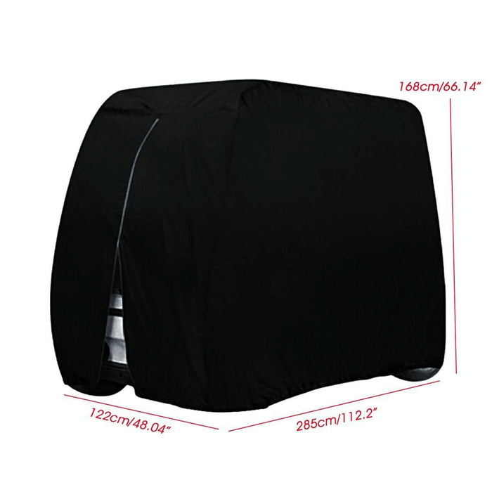 210D Oxford Cloth Golf Cart Scooter Kart Dust Cover - Size 275 X 122 X 168 Cm Black