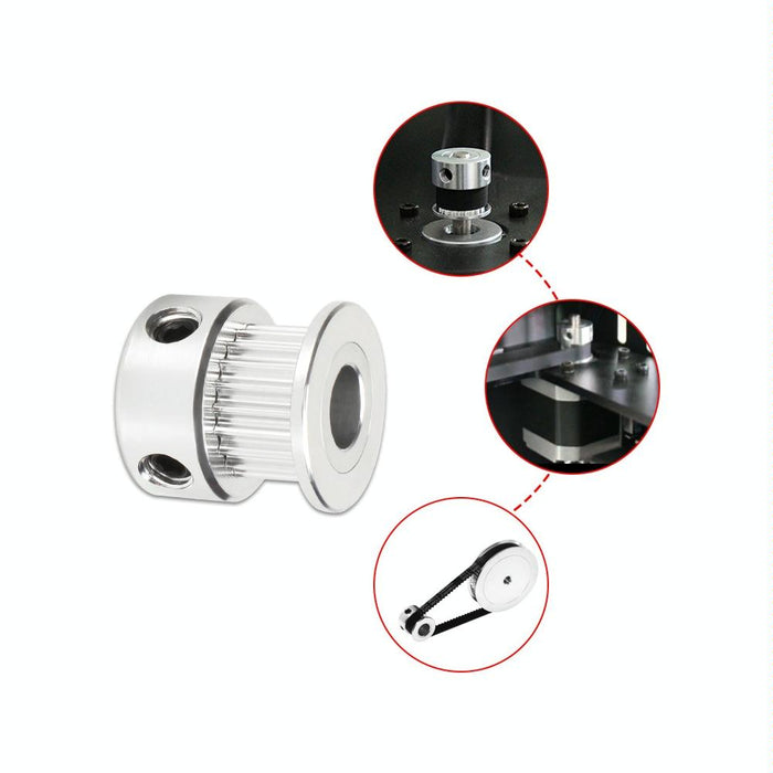 10-Pack Gt2 3D Printer Synchronous Wheel Transmission Pulley 20 Tooth 5Mm Black