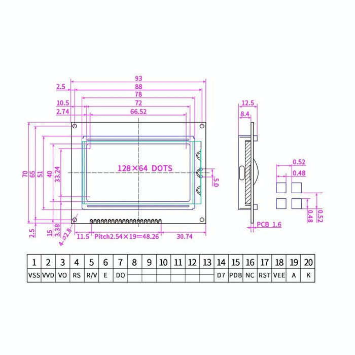 12864 Lcd Control Screen For Ramps1.4 3D Printer