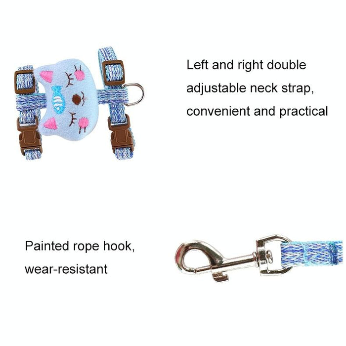 Adjustable Anti Escape Cat Leash Comfy L Size