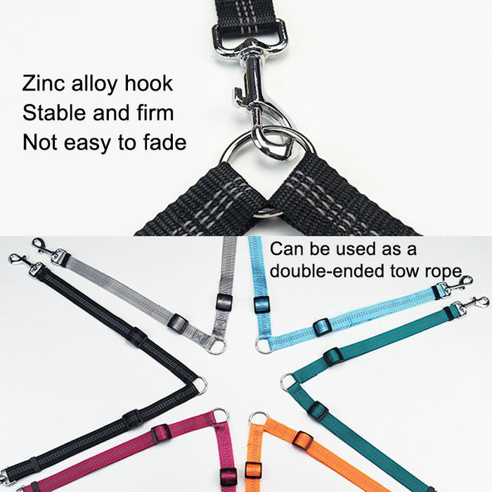 Reflective Dog Seat Belt Leash Dual Purpose