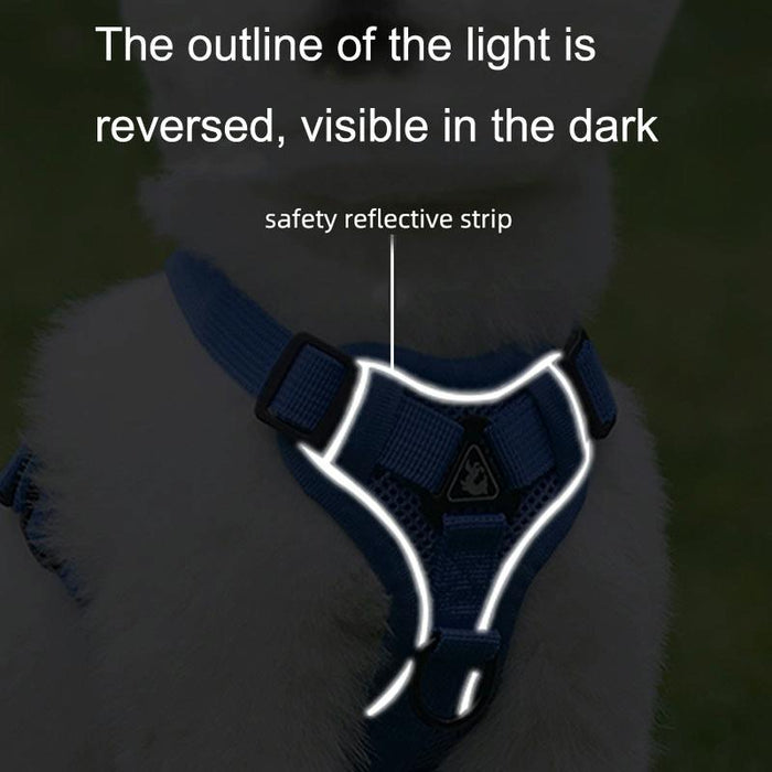 Reflective Dog Vest With Chest Strap Size L