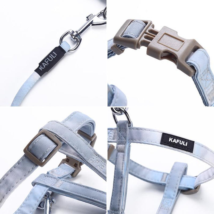 Adjustable I Shape Pet Harness & Leash Size S