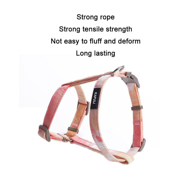 Adjustable I Shape Pet Harness & Leash Size S