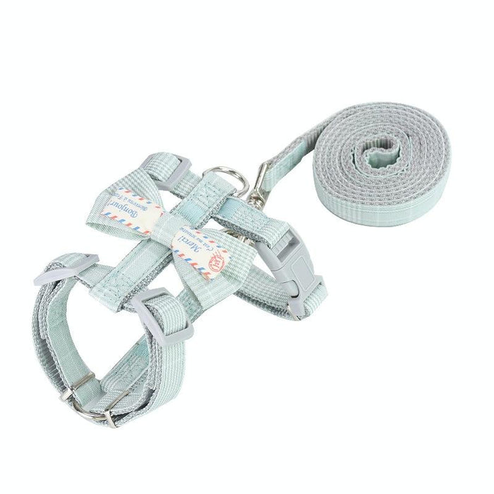 Adjustable Anti Breakaway Cat Leash With Bow Knot