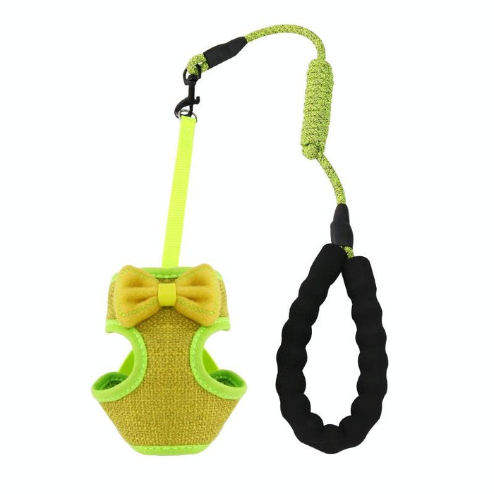 Adjustable Cat Leash Bow Vest Type
