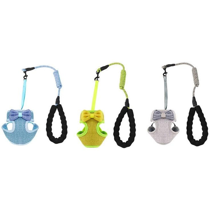 Adjustable Cat Leash Bow Vest Type