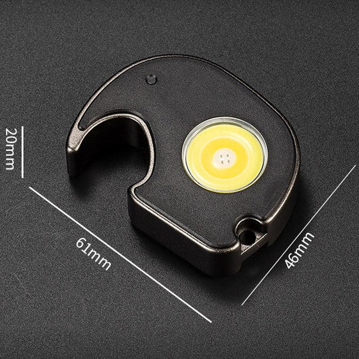 Portable Mini Keychain Flashlight Strong Light Black + Hand Rope