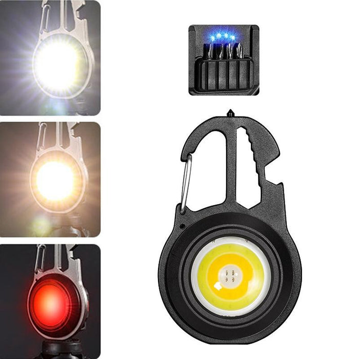 Portable Mini Wrench Flashlight Black + Screws