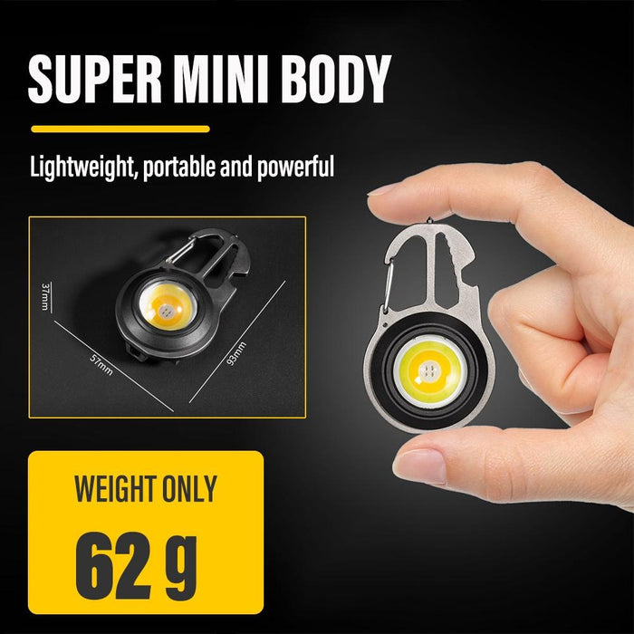 Portable Mini Wrench Flashlight Black + Screws