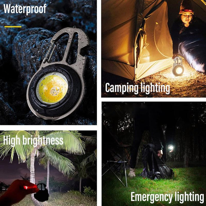 Portable Mini Wrench Flashlight Black + Screws