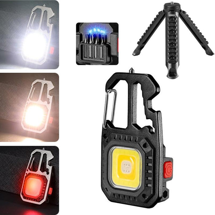 Portable Mini Flashlight Bright & Compact Black + Bracket