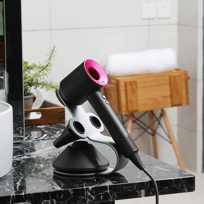 Universal Hair Dryer Stand No Drilling Silver