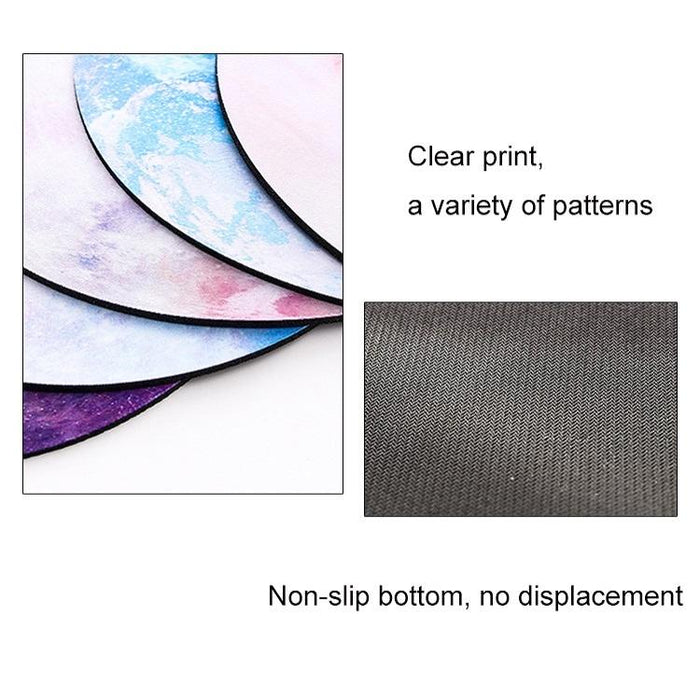 5 Piece Round Rubber Mouse Pad Set