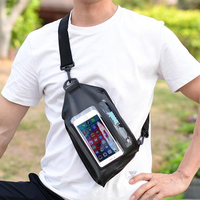Waterproof Crossbody Phone Bag With Touch Screen Zipper Style