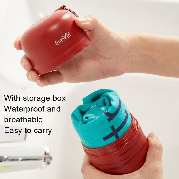 Quick-Drying Towel Double-Sided Fleece Bath Towel - Small Navy & Towel