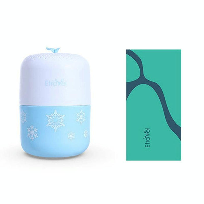 Quick-Drying Towel Double-Sided Fleece Bath Towel - Small Blue & Towel