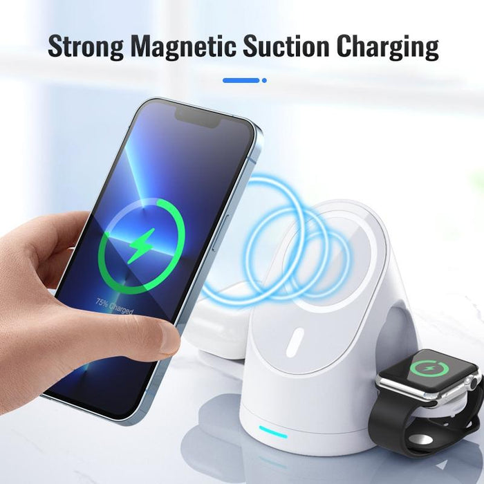 3 In 1 Magnetic Wireless Charging Bracket For Smartphone Iwatch Airpods
