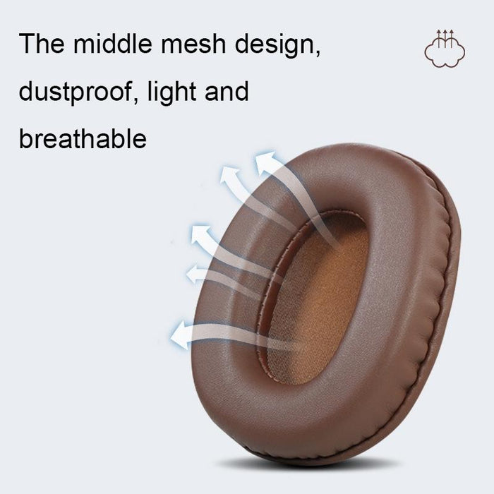 2 Pcs Headset Sponge Earmuffs For Sony Mdr-7506 / V6 / 900St - Black Green Net