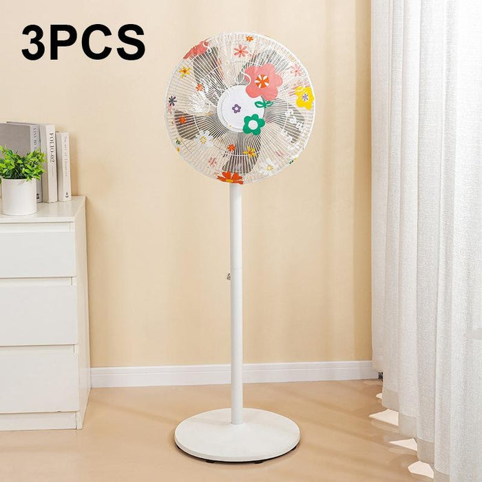 3 Pcs Household Fan Waterproof And Dustproof Cover - Sunflower Short