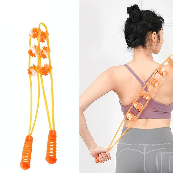 2-Wheel Manual Back Massager Yellow