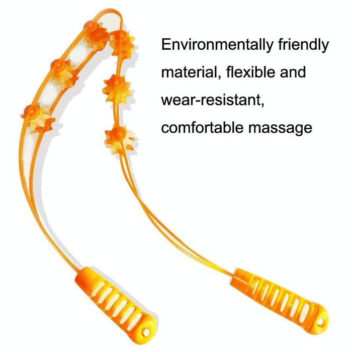 2-Wheel Manual Back Massager Yellow
