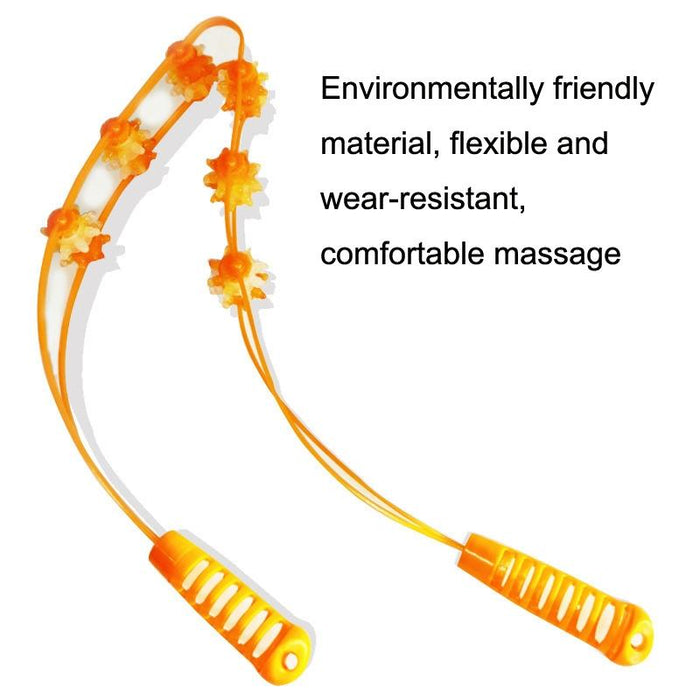 3-Wheel Manual Back Massager Yellow