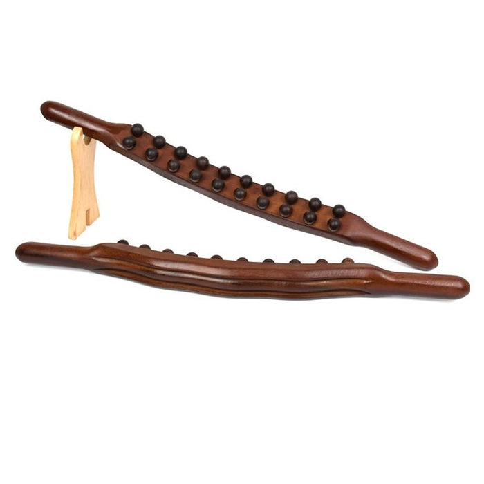 20-Bead Carbonized Massage Stick For Meridian Dredging