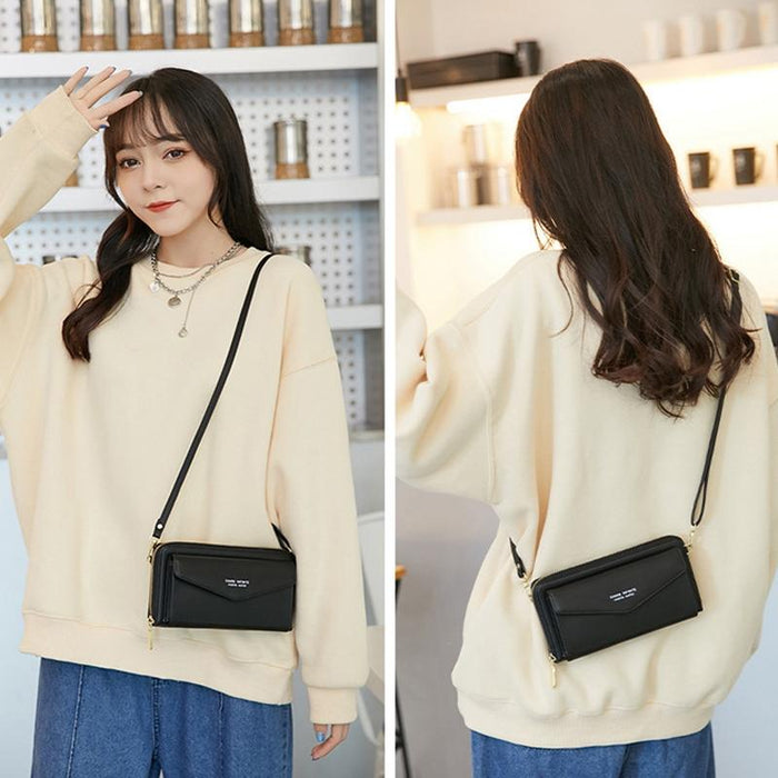 Anti Theft Rfid Cross Body Phone Bag With Touch Screen