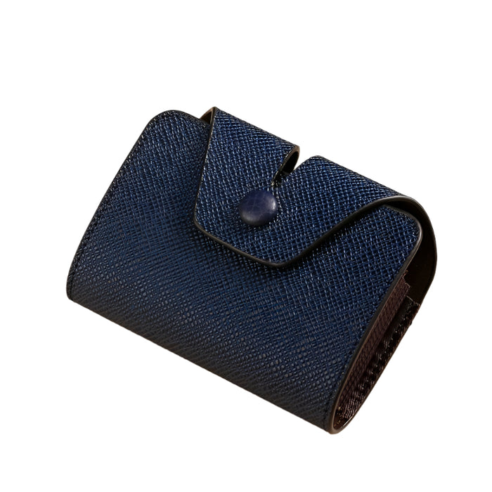 Large-Capacity Vertical Blue Card Holder For Men And Women