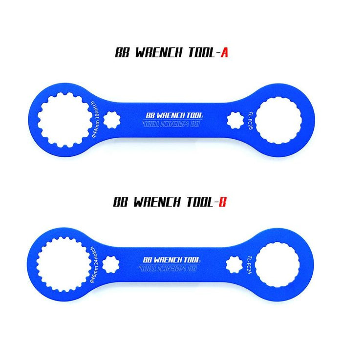 2-Piece Bicycle Hollow Shaft Wrench Set Bb Wrench A+B