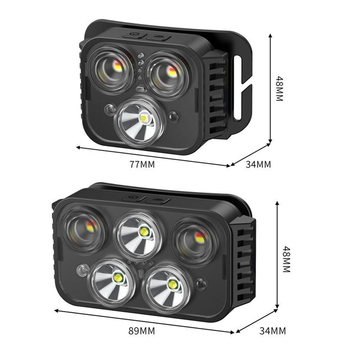 Waterproof Usb Headlight For Running Fishing Camping 5 Light Styles