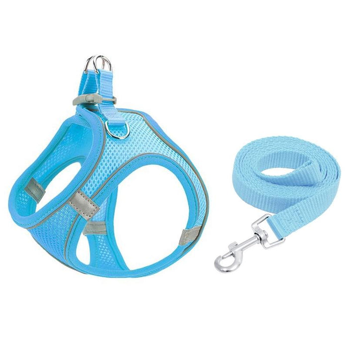 Breathable Reflective Pet Chest Strap Vest With Traction Rope