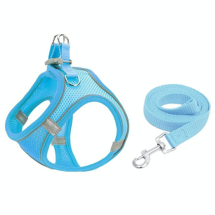 Breathable Reflective Pet Chest Strap With Traction Rope