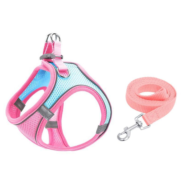 Breathable Reflective Pet Chest Strap With Traction Rope