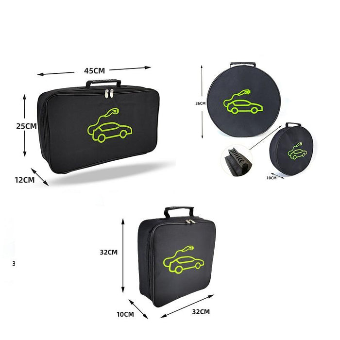 Electric Vehicle Charger Cable Bag Round No Logo