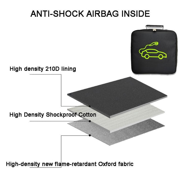 Electric Vehicle Charger Cable Storage Bag Square Logo