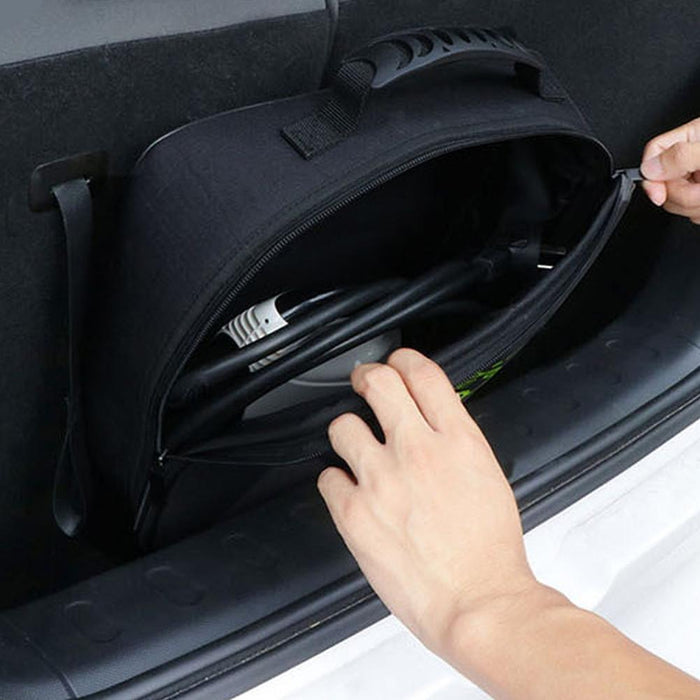 Electric Vehicle Charger Cable Storage Bag Square Logo
