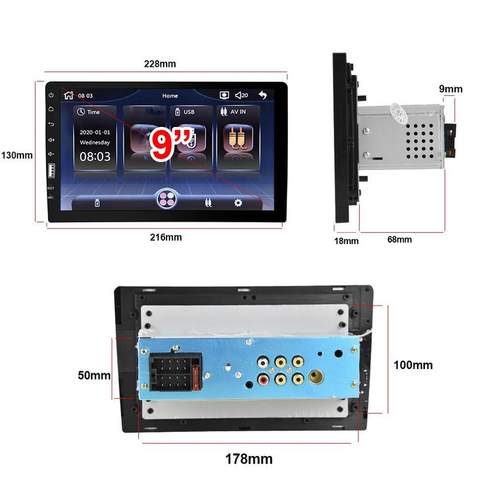 9 Inch Carplay Mp5 Player - Single Spindle Standard